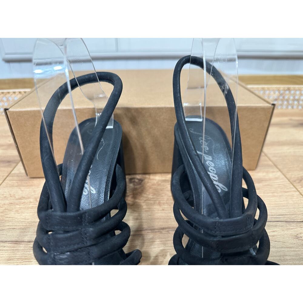 Free People Black Strappy Block Heel Sandals - Picture 7 of 14